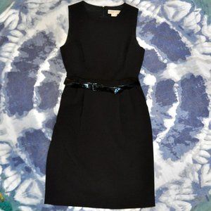 MICHAEL Michael Kors Sleeveless Sheath Dress with Belt sz 8